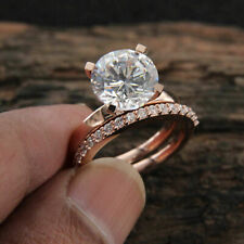 Anello di fidanzamento con diamante simulato a taglio rotondo da 1,74 ct,...