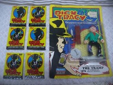 Dick Tracy, The Tramp action figure, new + 6 packs of vintage DT Trading cards
