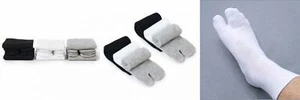 ROSENICE Elastic Cotton Tabi Toe Socks 3 Pairs(White Grey Black) - Picture 1 of 9