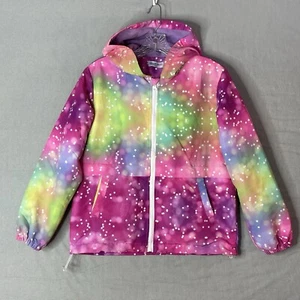 Welaken Girls Jacket Size 12Y Multicolor Galaxy Stars Wind Rain Jacket - Picture 1 of 12