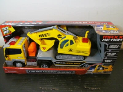 Экскаватор дальнемагистральный транспорт Sunny Days Maxx Action со светом и звуками - Изображение 1 из 4