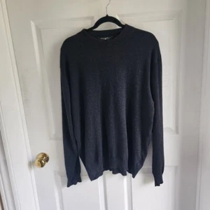Pronto Uomo Modal Cotton Blend Mock Neck Mens Pullover XL Dark Gray - Picture 1 of 10