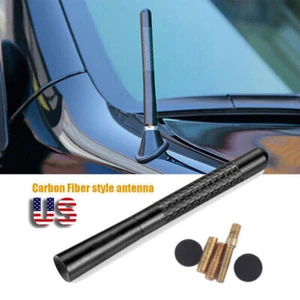 Antena universal para automóvil radio fibra de carbono FM antena negro kit de tornillos para Toyota EE. UU. - Imagen 1 de 10