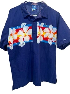 Vintage Ocean Pacific OP Pullover Hawaii Aloha Shirt Gr. L Reverse Print 70er-80er - Bild 1 von 4