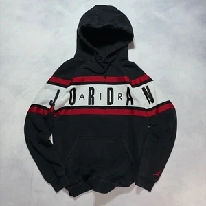 Air Jordan Hoodie Sweatshirt Mens Small Jumpman Fleece Pullover Black Red BQ5651 - Picture 1 of 9