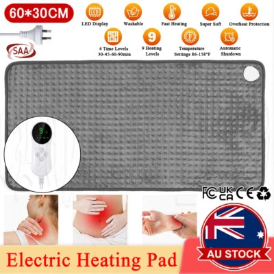 60x30cm Electric Heat Pad Adjustable Heating Mat Warmer Blanket Back Pain Relief - image 1 of 4