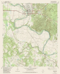 Topographical Map - Bastrop Texas Quad - USGS 1982 - 23 x 28.10 - Picture 1 of 20