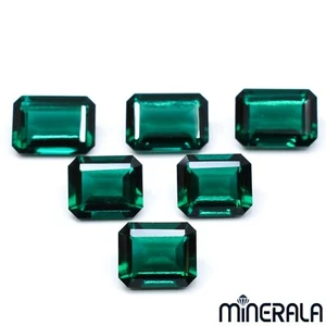 LAB GROW ZAMBIA SMERALDO SFACCETTATO OTTAGONO 10x12mm-12x16mm PIETRA PREZIOSA SCIOLTA WP02773 - Foto 1 di 8