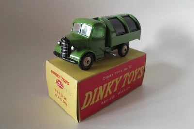 dinky toys 252 - Bedford Refuse Wagon - en caja - verde / negro - Imagen 1 de 4