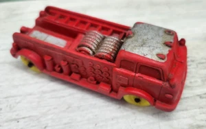 Vintage Auburn Rubber Co. 1950’s Firetruck, Toy Red Fire Truck w/Yellow Wheels - Picture 1 of 10