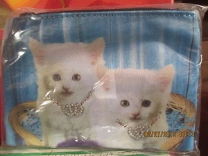Cat ~ White Kittens ~"Hearts Entwined "  Coin Purse - Picture 1 of 3