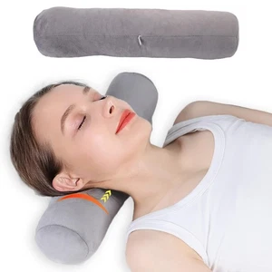 Round Neck Pillows Cervical Roll Cylinder Bolster Pillow for Head Neck Back Legs - Picture 1 of 7