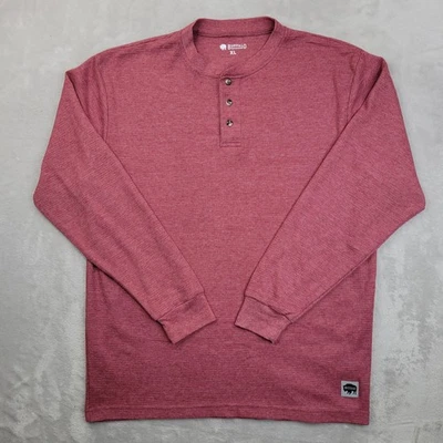 Camisa Buffalo Outdoors Henley Para Hombres XL Manga Larga Pullover Térmica Informal Top Foto 1 de 4