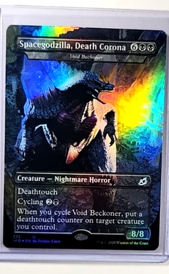 MTG Magic The Gathering Ikoria Borderless Foil #373 Spacegodzilla Death Corona - Image 1 of 2
