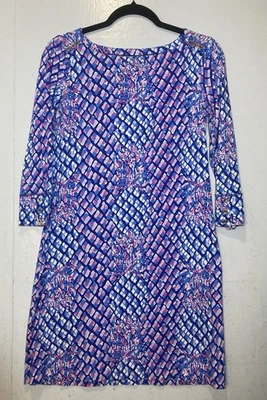 Mini Vestido Lilly Pulitzer Sophie Para Mujer Talla S Puntera Pop Up En Azul Rosa Preppy Foto 1 de 4