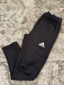 Adidas Youth Soccer 3 Stripe Training Pant, Black/Black, Zipper at Ankle, Size L - Picture 1 of 3