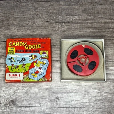 Vintage 1966 Gandy Goose in Comic Book Land 8mm Super 8 Film 560 Foto 1 de 4