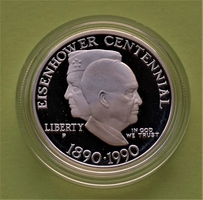 1990-P Dwight D. Eisenhower Silver Dollar Coin (Proof) - Image 1 of 4