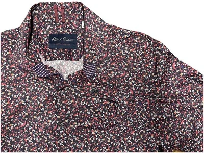 Robert Graham Shirt Mens Medium Floral Print Long Sleeve Button Up Modern Fit - Image 1 of 4