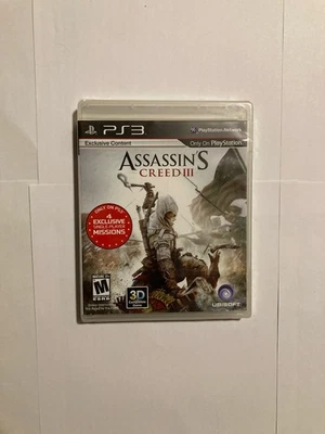 Assassin's Creed III 3 PS3 Sony PlayStation 3 New Sealed Exclusive Missions - Image 1 of 3