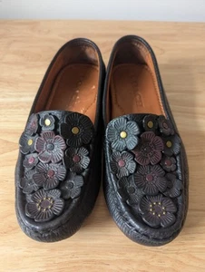 COACH Tea Rose Crosby Chalk Loafer Women’s US Size 5B Eur 35.5 Leather Floral - Picture 1 of 12