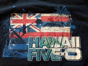 Camiseta de surfista Hawaii Five 5-0 Union Jack filmada en el lugar 2 caras grande - Imagen 1 de 7