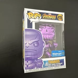 Funko Pop! Marvel Avengers Infinity War: Thanos #415 (Viola) Voltato-Leggero dmg - Foto 1 di 7