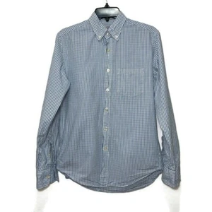 J Crew Mens Plaid Shirt  Long Sleeve Button Down Pocket Green Blue Size Small - Picture 1 of 8