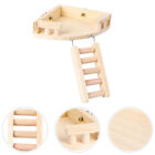 Hamster Wooden Platform with Climbing Ladder for Small Animals