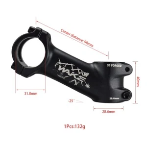 WAKE Bike Stems 31.8mm MTB Bicycle Handlebar Stem 25 Degree 90mm - Picture 1 of 1