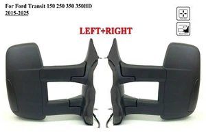 Pair Left+Right Side Door Mirror Long Extend Arm No Light for 10-25 Ford Transit - Picture 1 of 18