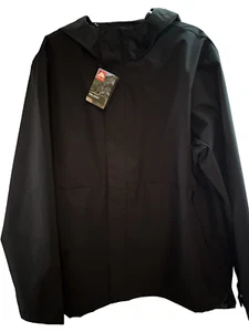 OZARK TRAIL MENS RAIN JACKET WATERPROOF WIND PROOF BLACK SIZE XXL 50-52 NWT - Picture 1 of 6