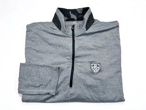 Greyson Golf grauer 1/4 Zip Mockneck Pullover Sportshirt Gr. M leicht - Bild 1 von 4