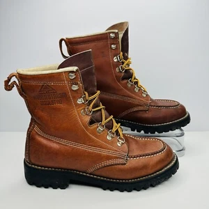 Vintage Weinbrenner Wood N' Stream Isolierte Stiefel Herren Größe 6,5 braune Lederstiefel - Bild 1 von 10