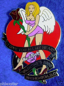 WASHINGTON DC ERROR PROTOTYPE BLONDE VALENTINE'S ANGEL GIRL Hard Rock Cafe PIN - Picture 1 of 1