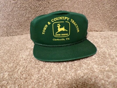 Vtg John Deere Town & Country Tractor Clarksville TN  SnapBack Cap Trucker Hat - Image 1 of 3