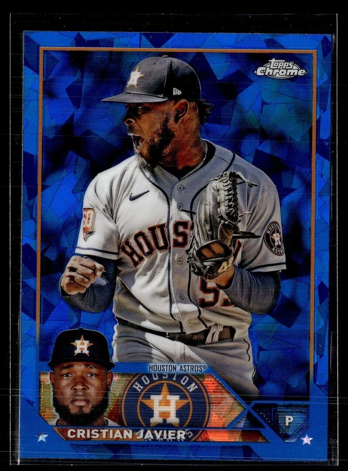 2023 TOPPS CHROME SAPPHIRE 55 Cristian Javier - Houston Astros - Image 1 of 1