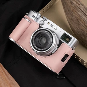 Genuine Leather Camera Half Handle Cases Bag Covers Suitable For Fujifilm X100Vi - Picture 1 of 30