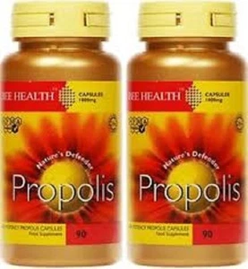 Bee Health PROPOLIS 1000mg x 90 Capsules ( 2 Packs) - Picture 1 of 1