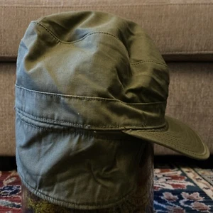 Vintage Korean War M-1951 Field Cap Size 7 US Military Cotton Green Antique - Picture 1 of 9