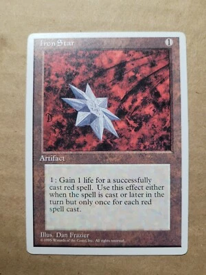 Iron Star MTG Alternate Alt 4th Edition Magic Artifact 1995 English Card LP/NM - Image 1 of 2
