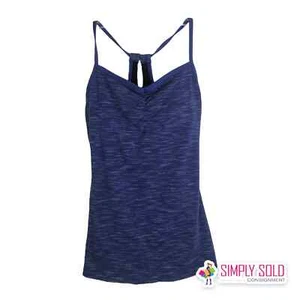 Womens LUCY Powermax Hatha Collection Shelf Bra Tank Top Yoga Blue S - Picture 1 of 8