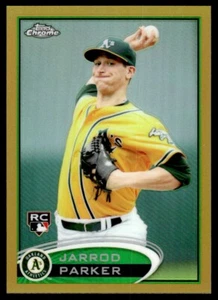 2012 Topps Chrome Gold Refractors Jarrod Parker 33/50 Oakland Athletics #177 - Picture 1 of 2