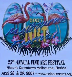 Melbourne Art Festival 2007 - Pink Flamingos Vintage Authentic Promo Poster 17" x 22" - Bild 1 von 4