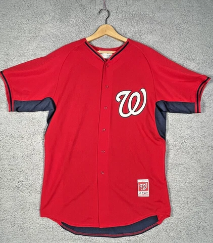 Washington Nationals MLB Majestic Red & Blue Bryce Harper #34 size 48 Jersey Cover