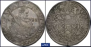 1582-HB SAXONY AUGUST I SILVER TALER DAV-9798 KM-MB-208 SCHNEE-722 NGC XF-45 - Picture 1 of 5