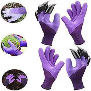 Genre de plantation gants de jardin creuser paquet de plantation avec griffes en plastique jardinage - Photo 1/11