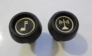 Vintage 1970s Chevy GM Volume & Tuning Radio Knob Pair - Rubber Grip, Rat Rod - Picture 1 of 8