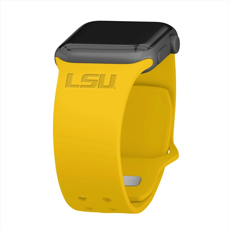 Correa de reloj de silicona grabada LSU Tigers para Apple Watch Foto 1 de 1