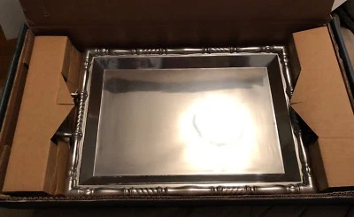 Reed & Barton Metal Bannister Rectangle Rectangular Tray NIB w/ Tags, AM106 - Image 1 of 4